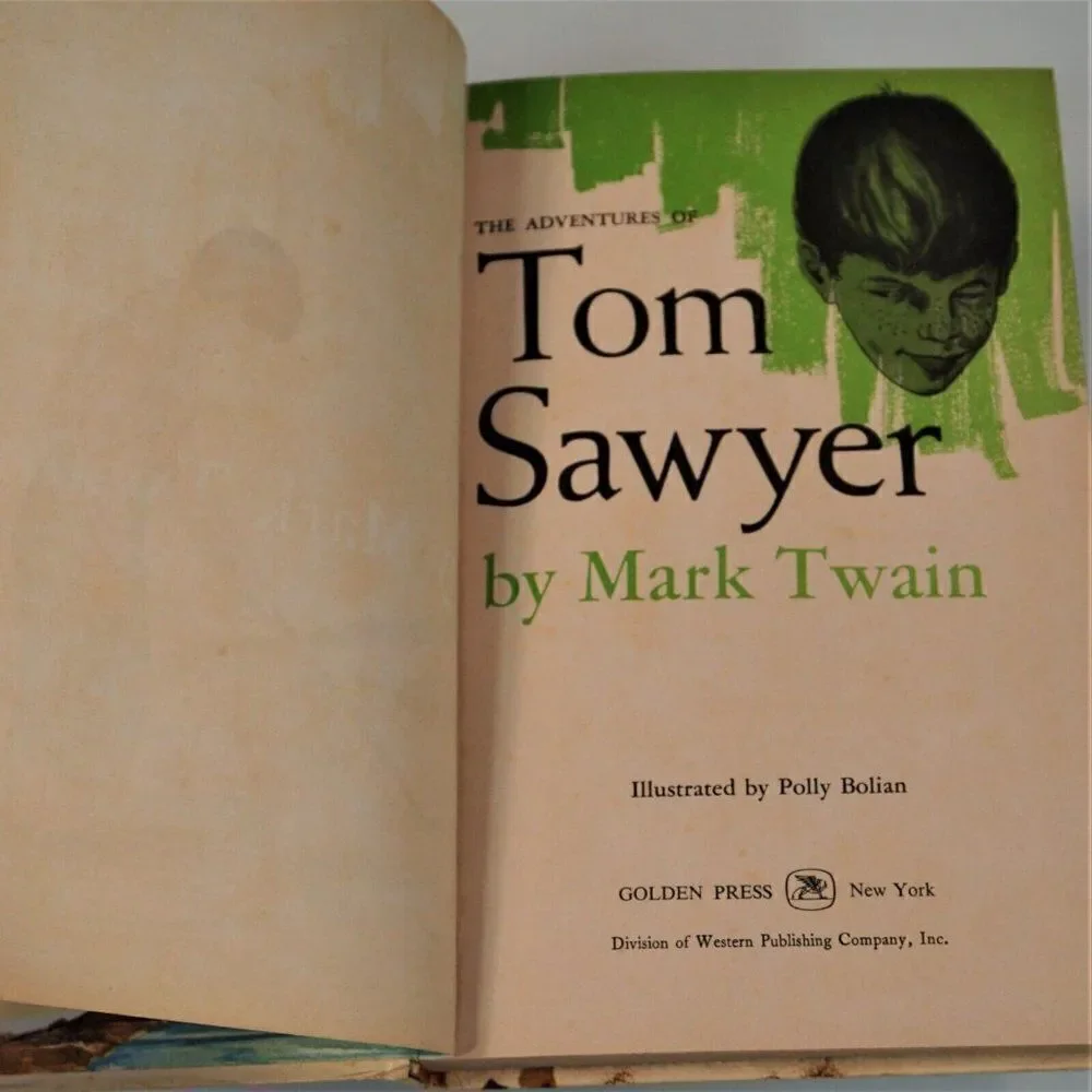 The Adventures of Tom Sawyer By Mark Twain Unabridged Golden Press 1966 HC
